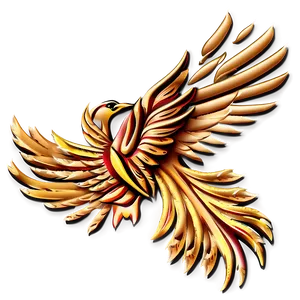 Golden Phoenix Outline PNG Uwu PNG