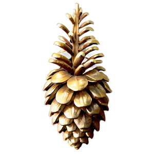 Golden Pine Cone PNG 06202024