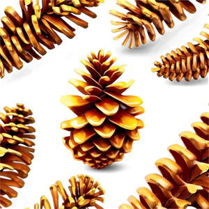 Golden Pine Cone Png 06202024 PNG image