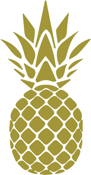 Golden Pineapple Graphic PNG image