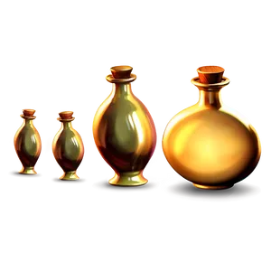 Golden Potion Bottle PNG Njv