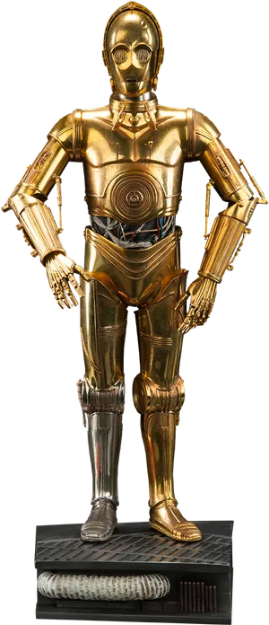 Golden Protocol Droid Figure PNG image