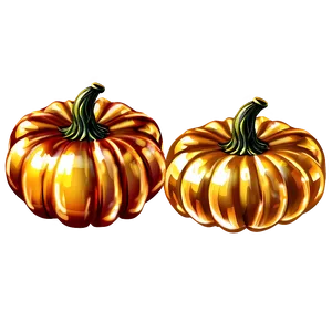Golden Pumpkin Clipart PNG 06132024 PNG