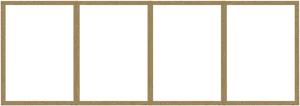 Golden Quadruple Photo Frames PNG image