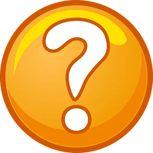 Golden Question Mark Icon