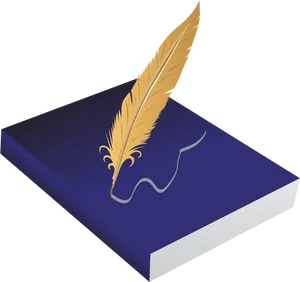 Golden Quillon Blue Book PNG image