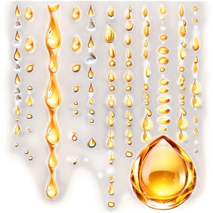 Golden Raindrop PNG 89 PNG