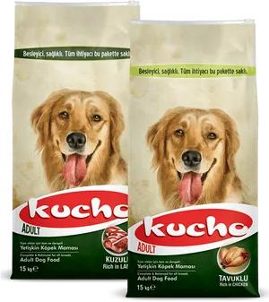 Golden Retriever Dog Food Packaging PNG