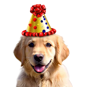 Golden Retriever Puppy Birthday Hat PNG 62 PNG
