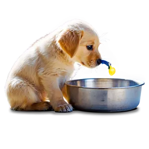 Golden Retriever Puppy Eating Png Rhb49 PNG image