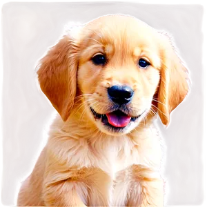 Golden Retriever Puppy Licking PNG 06252024 PNG
