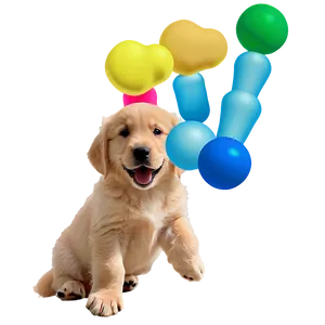 Golden Retriever Puppy With Toys Png 37 PNG image