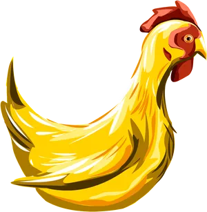 Golden Rooster Illustration