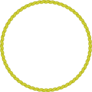 Golden Rope Circle Frame PNG