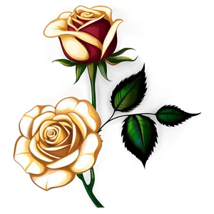Golden Rose Clipart PNG 65