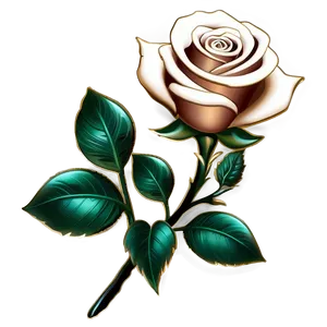 Golden Rose PNG 81