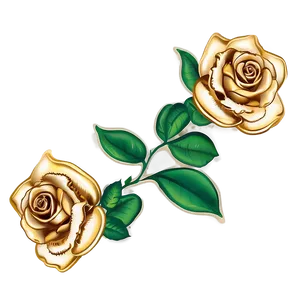 Golden Roses Luxury PNG 05042024
