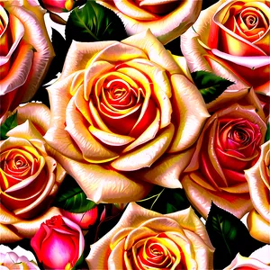 Golden Roses Luxury PNG 05042024