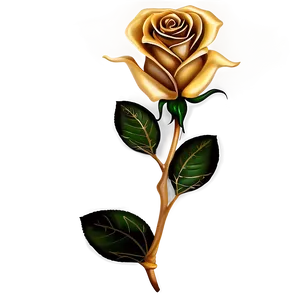 Golden Roses Luxury PNG Aea