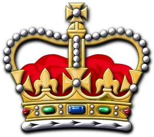 Golden Royal Crown Graphic PNG image