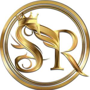 Golden_ S R_ Monogram_with_ Crown PNG image