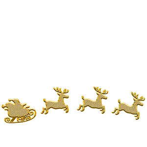 Golden Santa Sleighand Reindeer