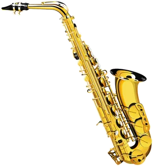Golden Saxophone Isolated PNG