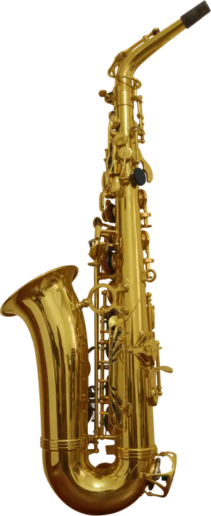 Golden Saxophone Isolated PNG