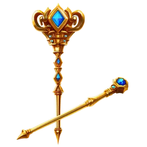 Golden Scepter Png 06282024 PNG image