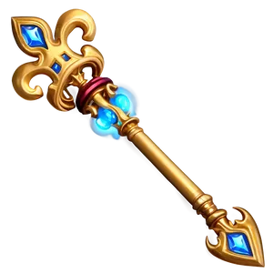 Golden Scepter Png 06282024 PNG image