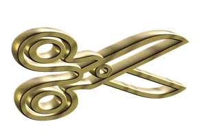 Golden Scissors Graphic PNG