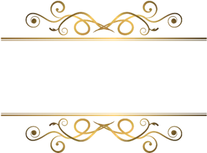 Golden Scrollwork Ornament Vector PNG image