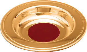 Golden Seal Stamp Top View PNG image
