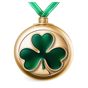 Golden Shamrock Decoration PNG 05242024