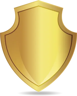 Golden Shield Vector Illustration