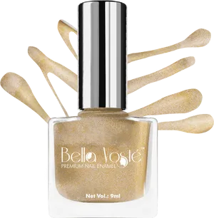 Golden Shimmer Nail Polish Bella Voste PNG image