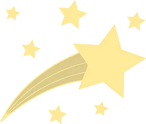 Golden Shooting Star Vector PNG image