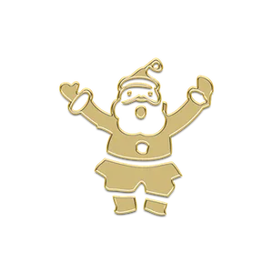 Golden Silhouette Santa Claus