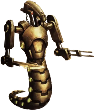 Golden_ Snake_ Robot PNG image