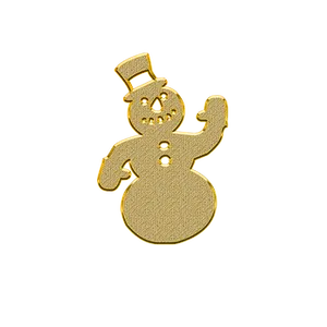 Golden Snowman Graphic PNG image