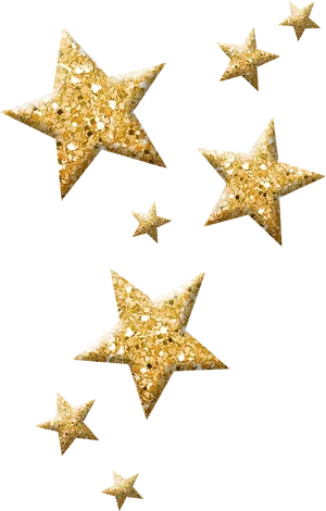 Golden Sparkle Stars Background PNG image