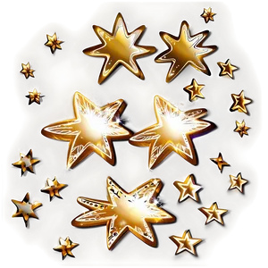 Golden Sparkle Stars Png 06252024 PNG image