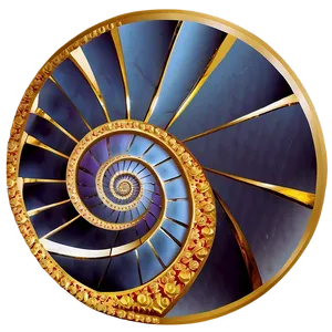 Golden Spiral Illustration Png 05232024 PNG image