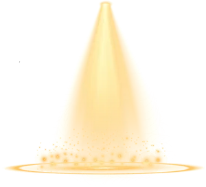 Golden Spotlight Effect PNG image