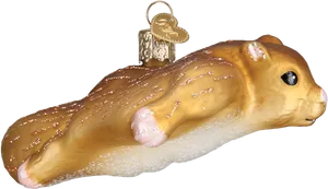 Golden Squirrel Christmas Ornament