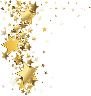 Golden Star Cascade Background PNG image