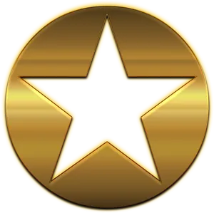 Golden Star Emblem PNG image