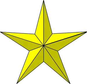 Golden Star Illustration PNG image