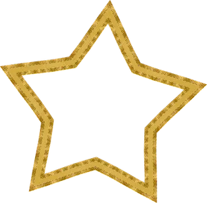 Golden Star Outline PNG image