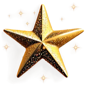 Golden Star Sparkle PNG 7